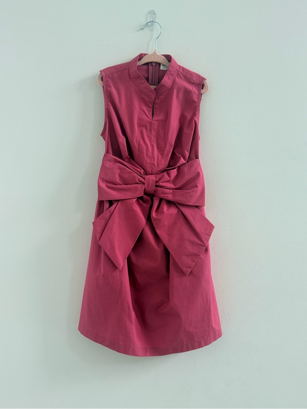 Sleeveless Girls' Formal Dress with Statement Bow in Rose